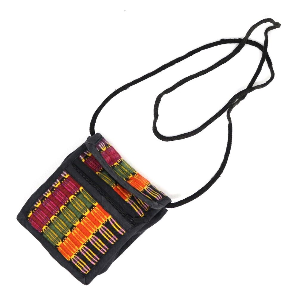 Baja Mini Handbag Women Pouch Striped Knit LIned Pouch Purse Shoulder Bag